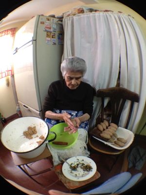 Mi abuelita haciendo cupé