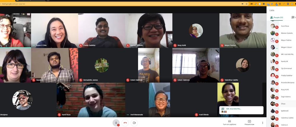 Captions: Some of the 32 Local Guides who attending the August 1, 2020's VIRTUAL: Local Guides Lists for Google Maps Talk"  meet-up. Screenshot: @Kwiksatik