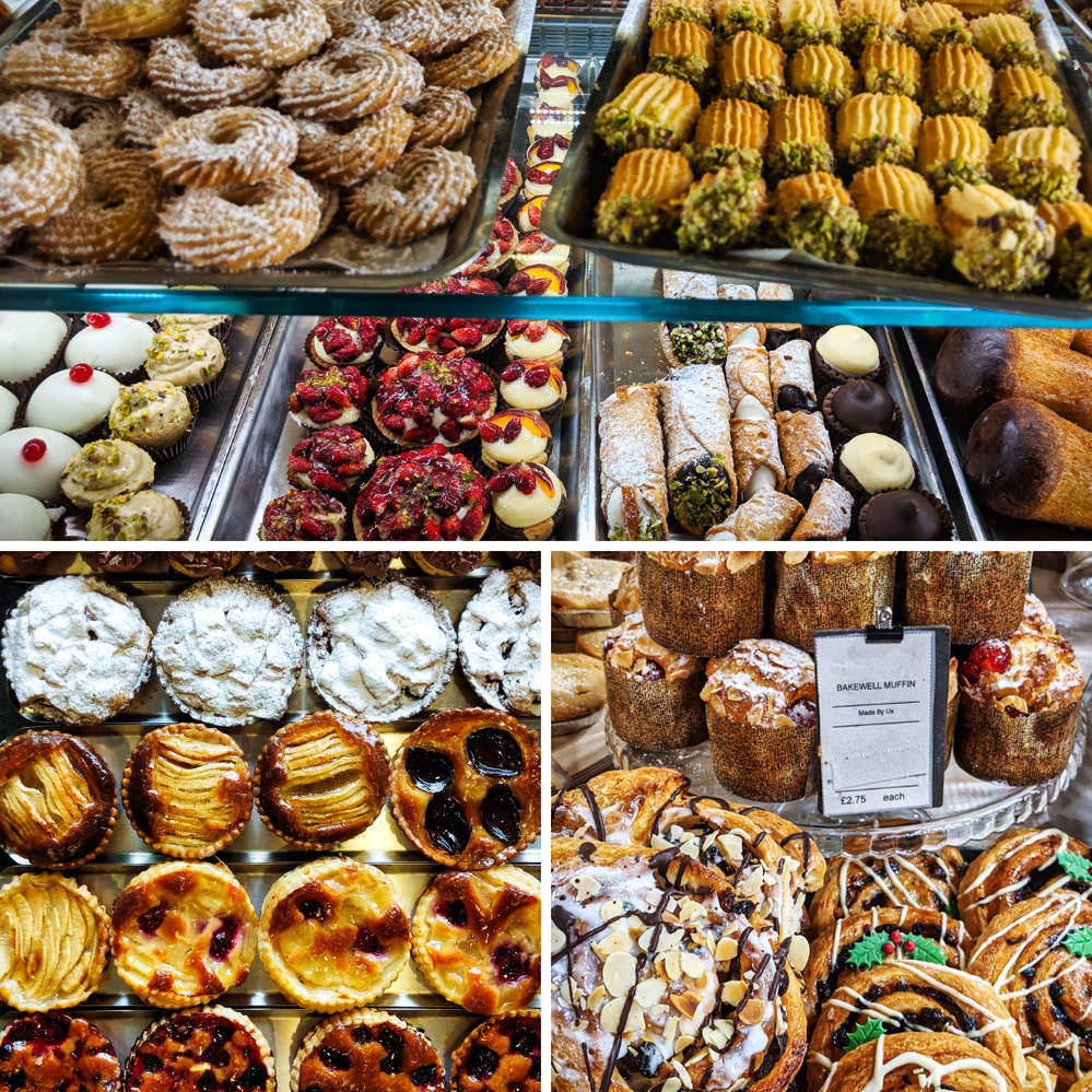 Caption: A collage showing three photos of pastries from Europe. Photo by Local Guide @AdrianLunsong