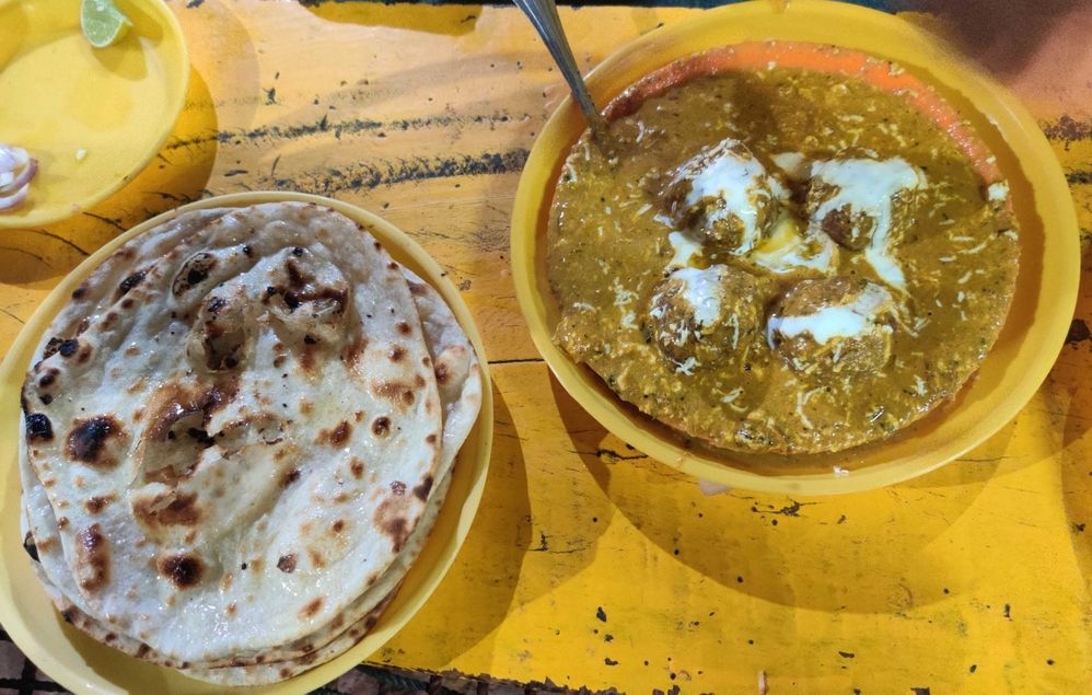 Butter Naan and Veg Patiala Gravy at Doon Punjabi Dhaba