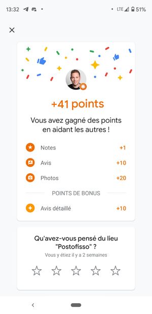 Wining points with add a review and pictures