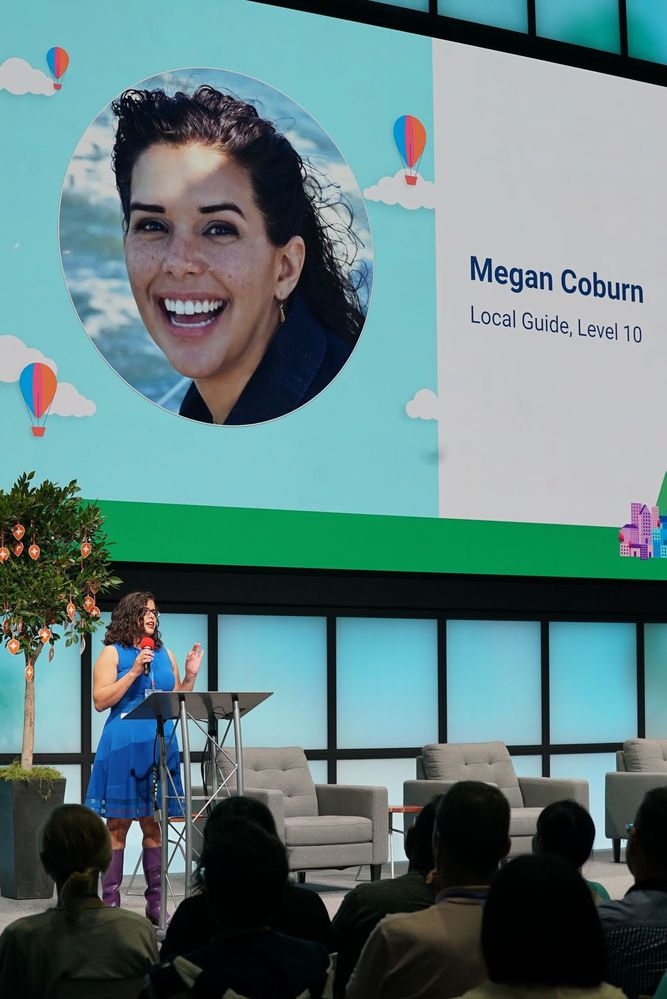 Caption: A photo of Megan giving a speech during Connect Live 2019.