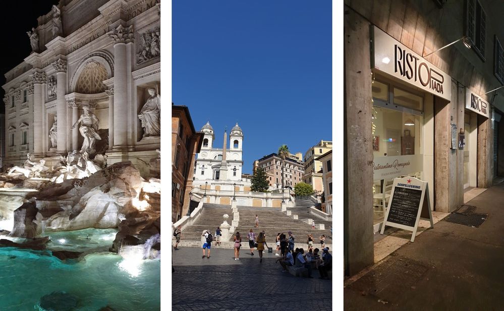 Trevi Fountain, Spanish Steps and a little Italian Restaurant