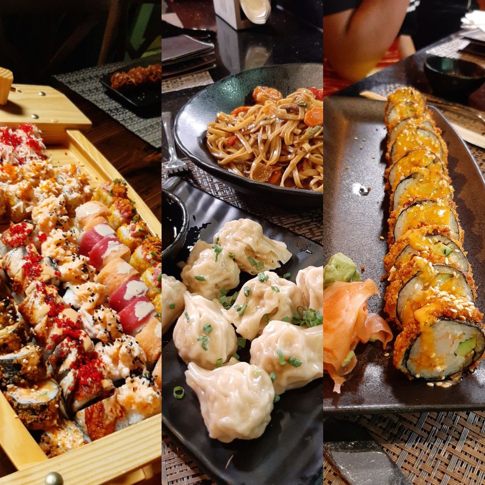 Caption: The Sushi Boat, Chicken Dumplings and  Crispy Maki roll from 4GUYS, Abuja captured by Local Guide Zino_