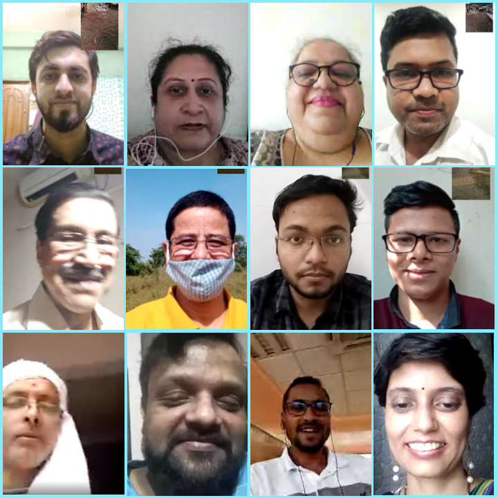 Caption: Collage of LGs who had joined virtually by video call during the meet-up.