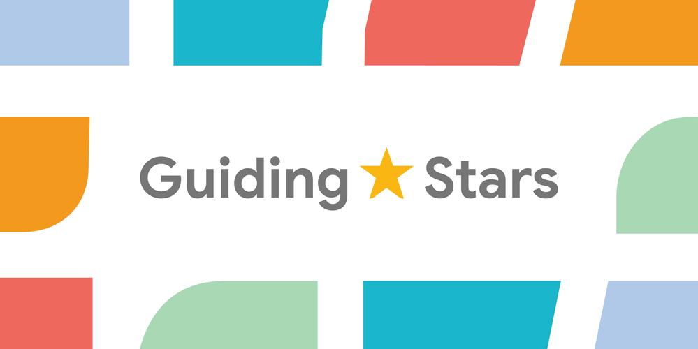 Caption: An illustration featuring the Guiding Stars logo with a star and colorful blocks.