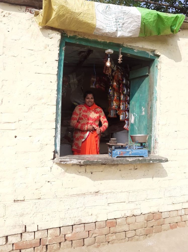 Sheela inside her shop.