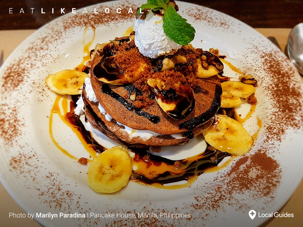 Mouth-watering pancakes by Marilyn Paradina on Google Maps