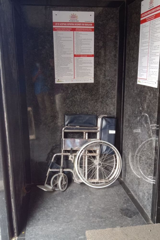Caption: Wheelchair.