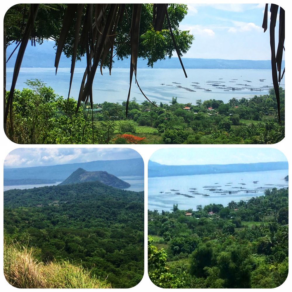 View of the Taal Lake from the resting huts