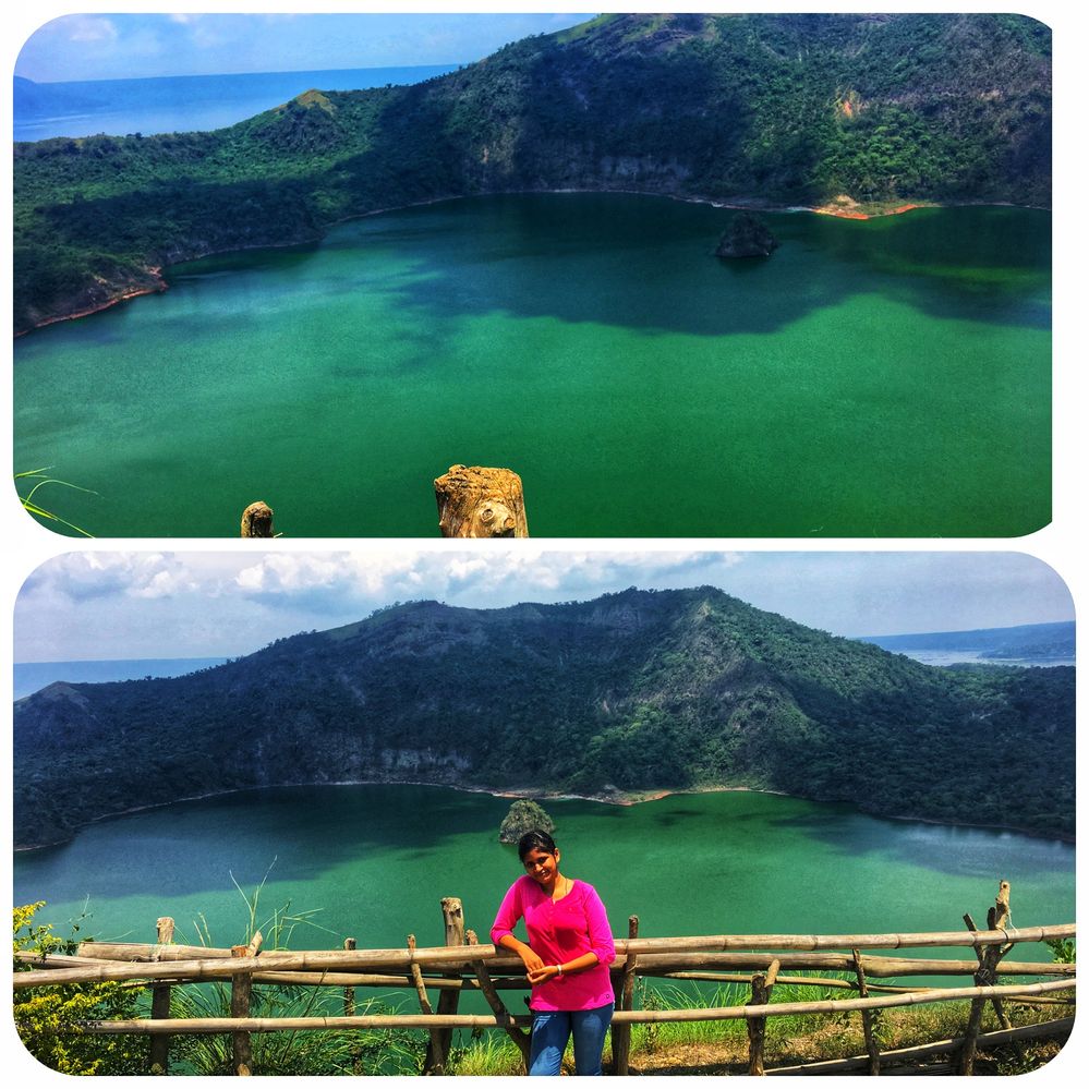 1. Photo of Taal Volcano     2.Me on the top of Volcano