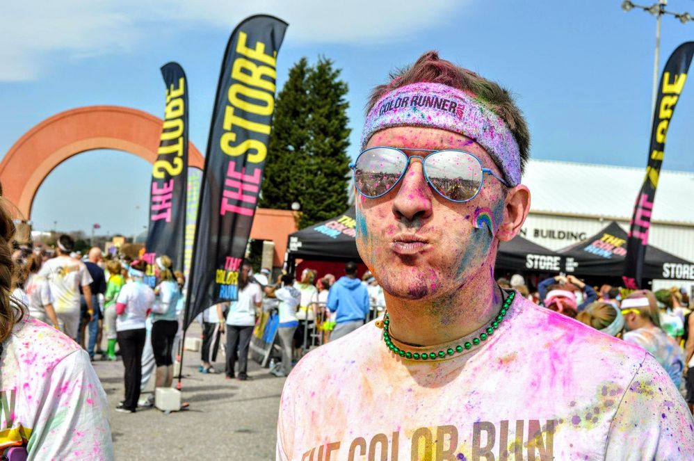Local Guide @JordanSB running in a pre-COVID race called the Color Run in Winston-Salem, NC