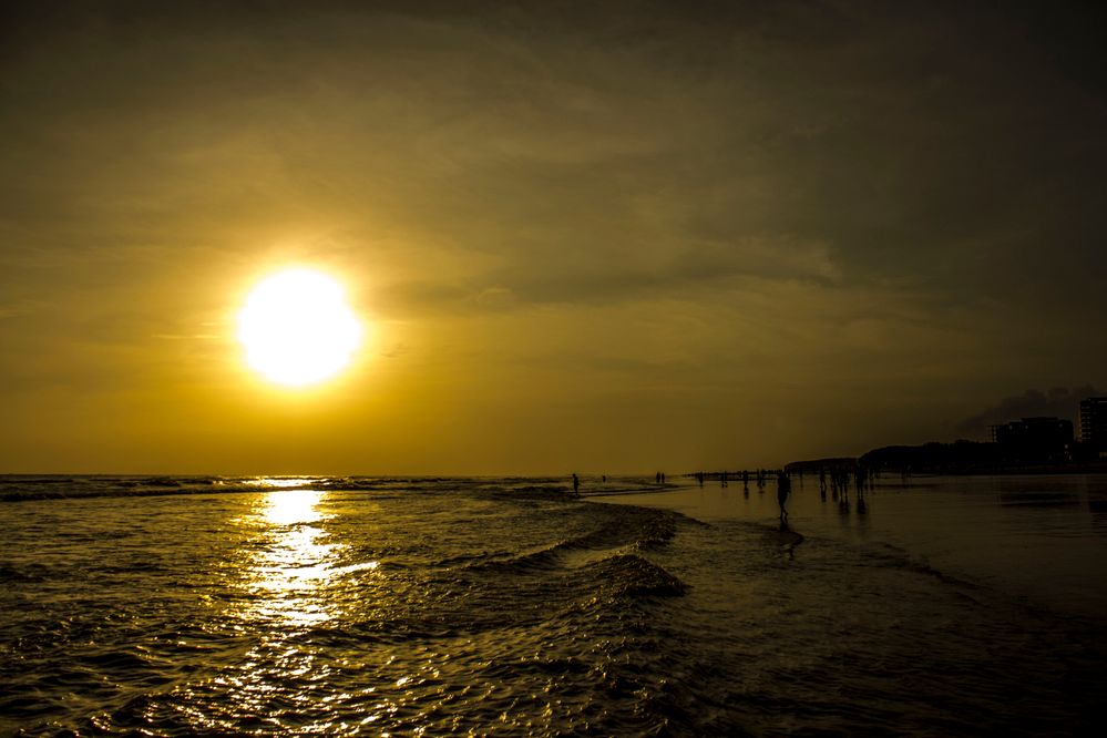 Sunset in Cox's Bazar Sea Beach
