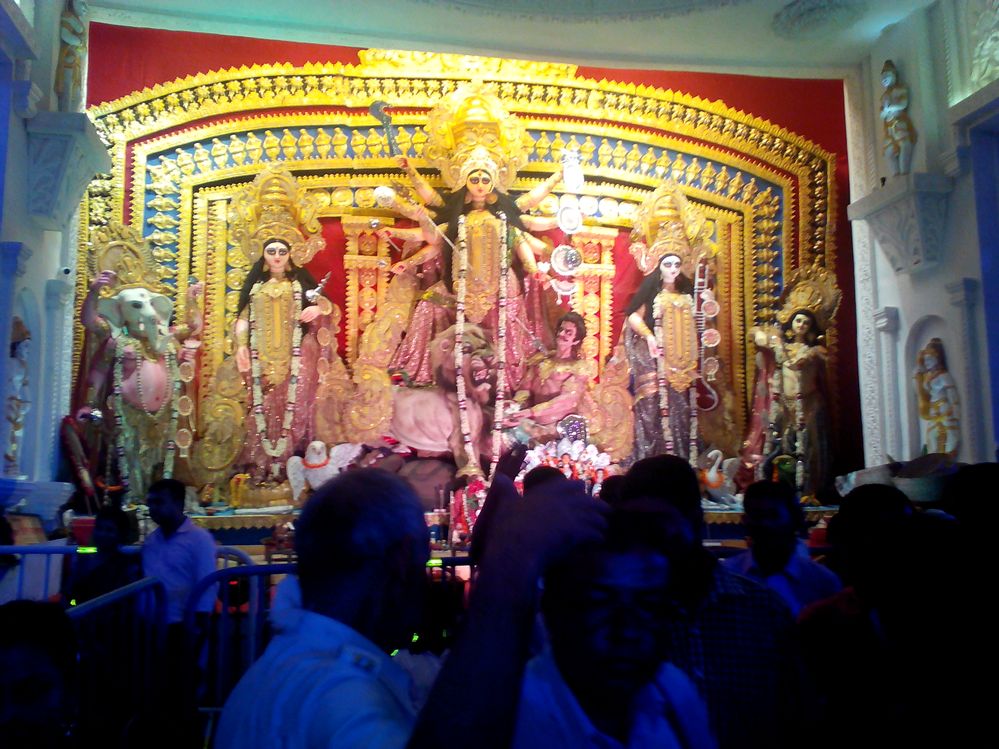 Durga Idol at Singhi Park Durga Puja, Kolkata