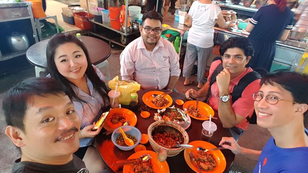 We were having lots of street food. Local Guides from all round in Kuala Lumpur.