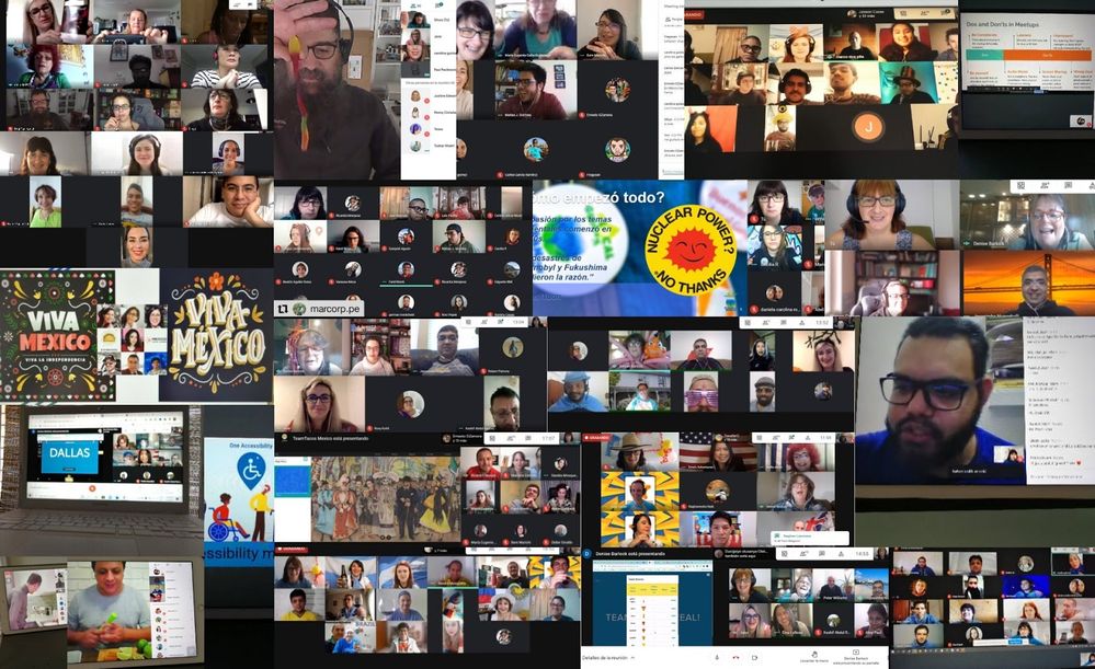 Caption: A collage of screenshots from different virtual meet-ups in 2020 that Silvy took part in. (Courtesy of Local Guide @SilvyC)