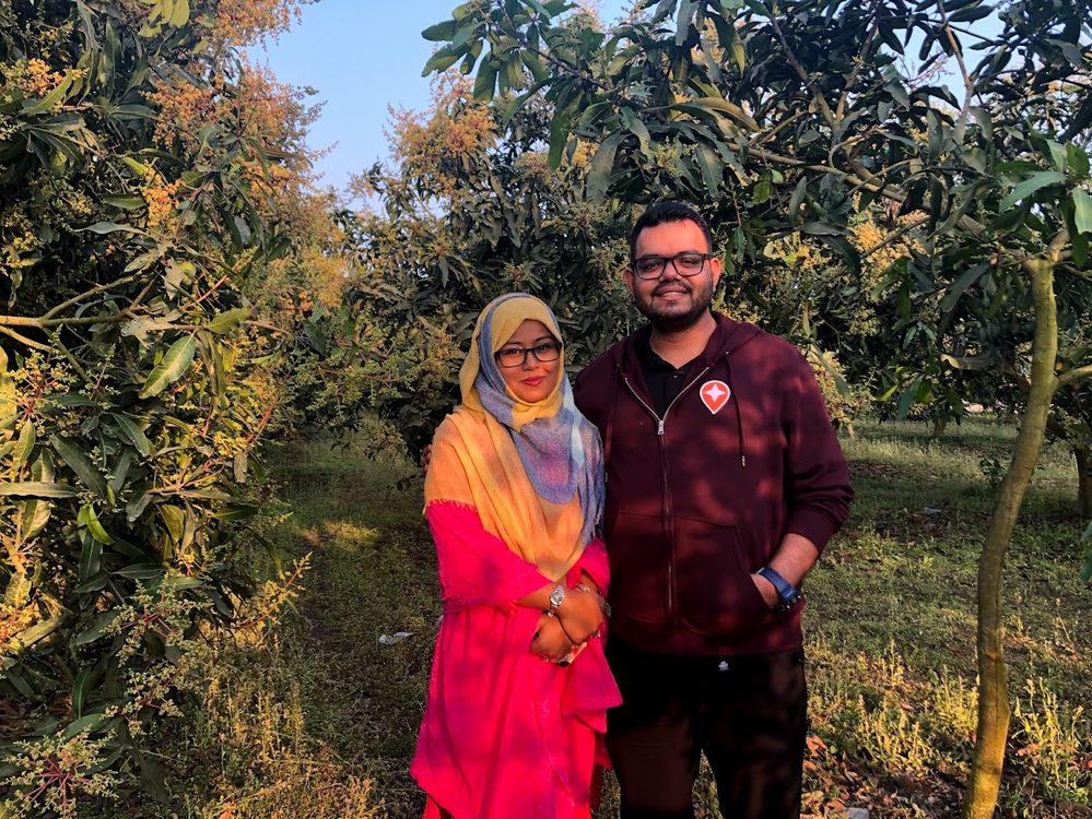 me and Sumaiya at her father's mango garden
