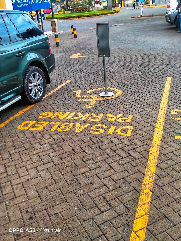 An Accessible Car Parking Sign at Shopping Mall in Kenya - Photo by @ZuhraLC