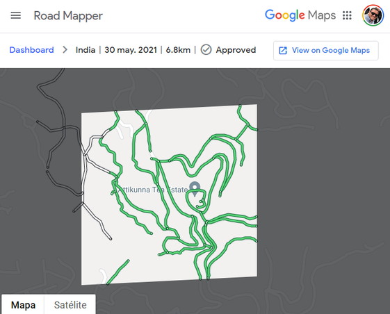 Screen capture from Road Mapper