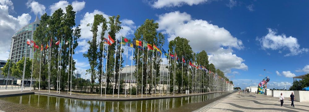 Caption: Flags of all nations who participated in Expo '98, Parque das Nações, Lisbon, Portugal (Photo Captured by myself)