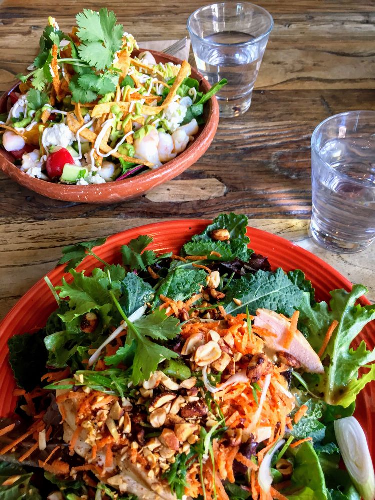 Shirmp Ceviche Salad and Thai Chicken Salad, Sideboard, Danville, CA