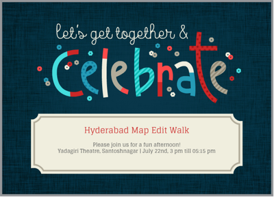 Hyderabad Map Edit Walk Poster