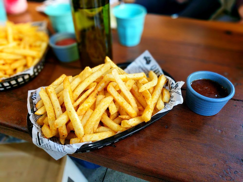 Some chips with some smokey BBQ sauce, a trooper for the ages!