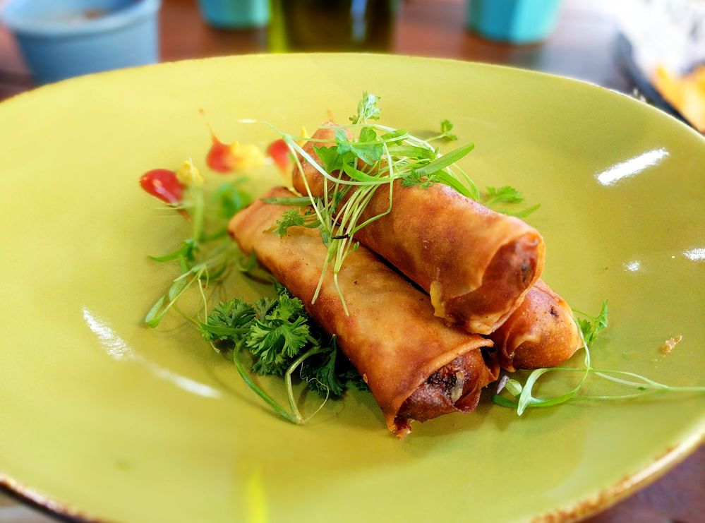 You would be surprised as to what sort of spring rolls these are, cheeseburger spring rolls!
