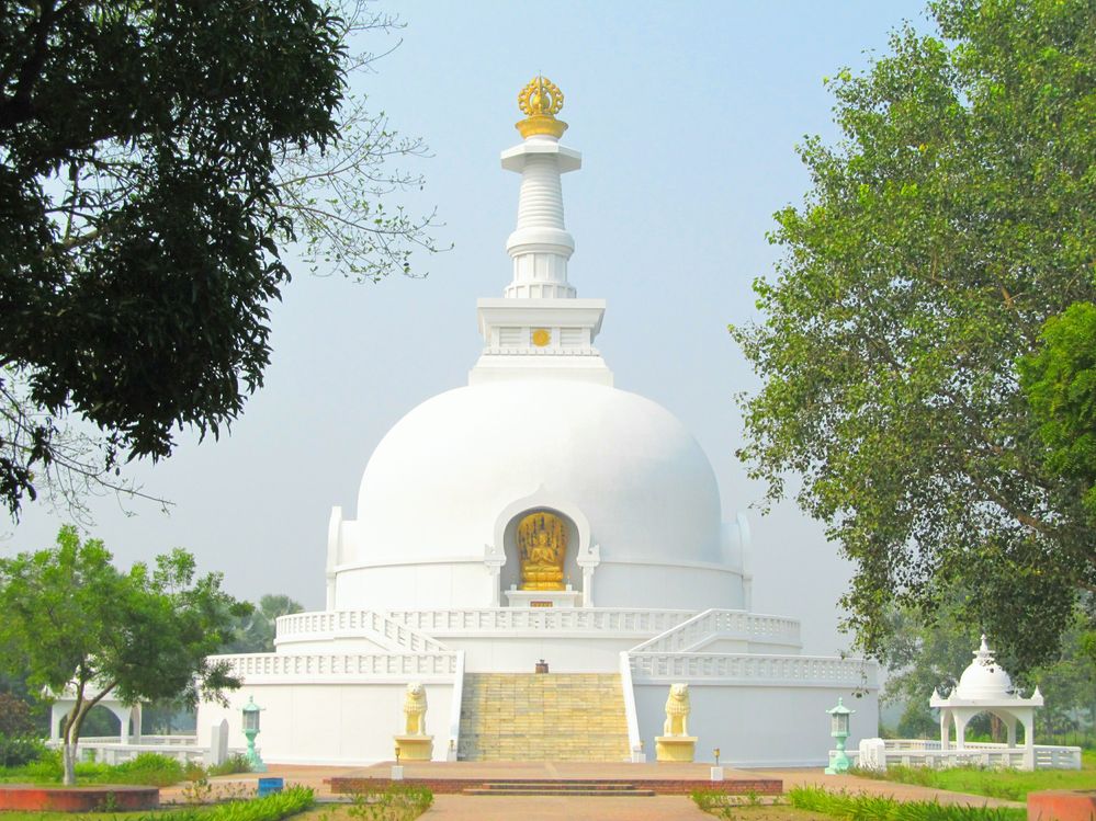 Shanti stupa, a Buddhist Monument at the Ancient town and World's First Republic Vaishali (Bihar- India)