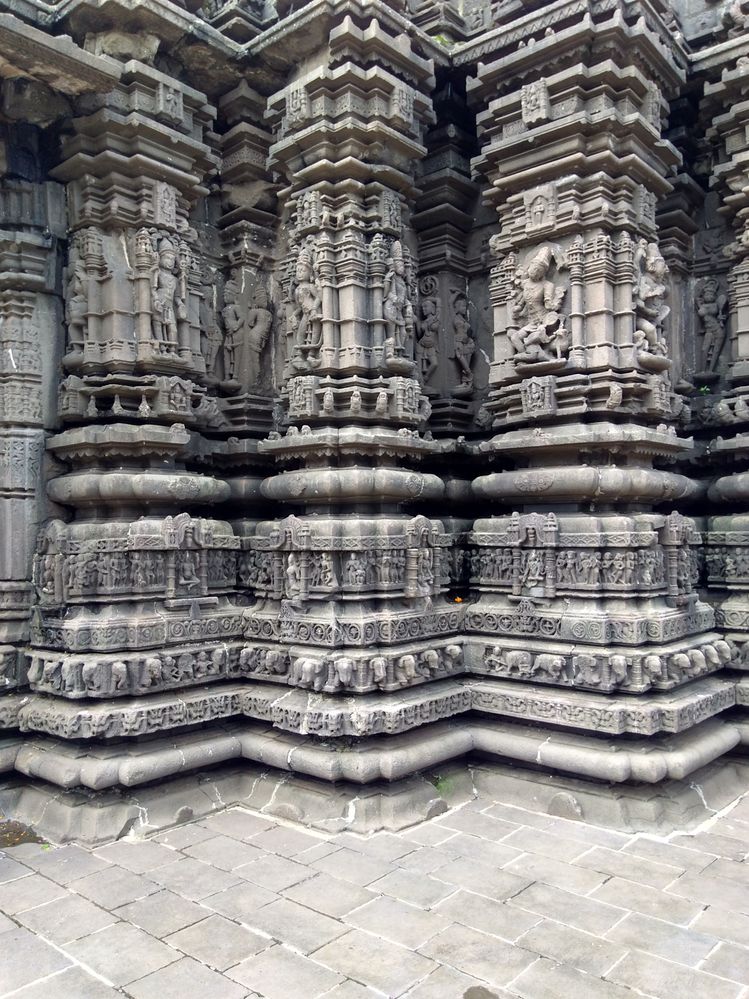 Excellent example of Male-Female joints (layering of stones) at the Ancient Shiv Temple, at Ambernath (Maharashtra- India)