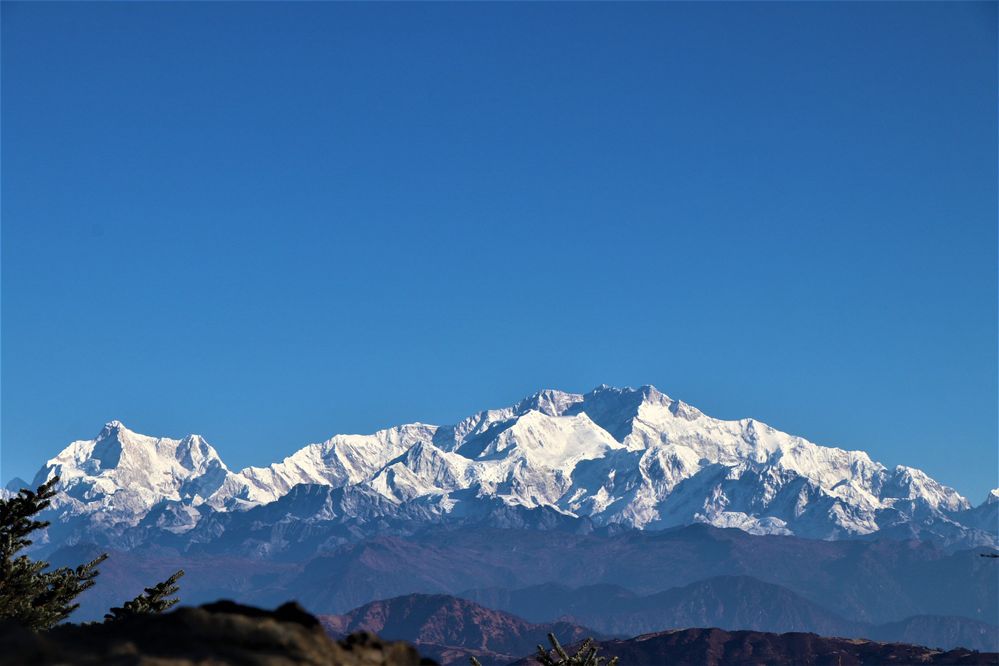 View of Kanchenjunga from Mount Sandakphu.