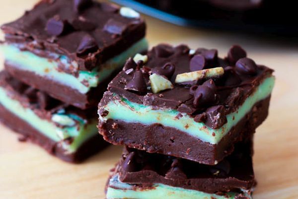 Andes Mint Chocolate Chip Fudge