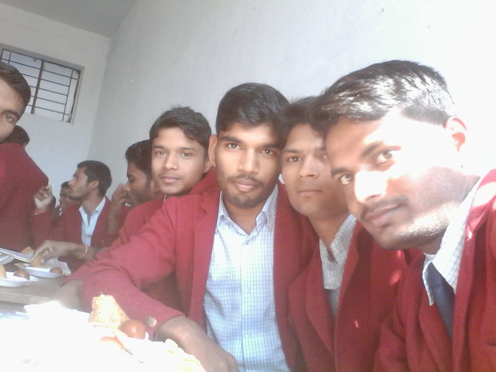 With frnds in classroom