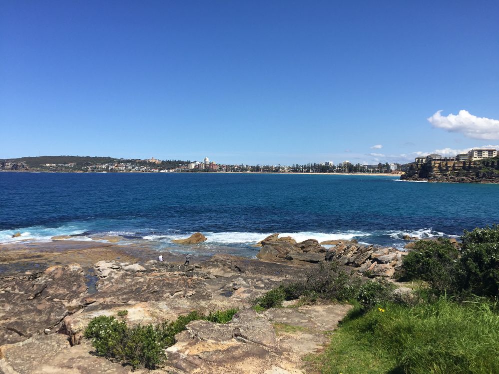 The view of Manly Beach, from Freshwater.