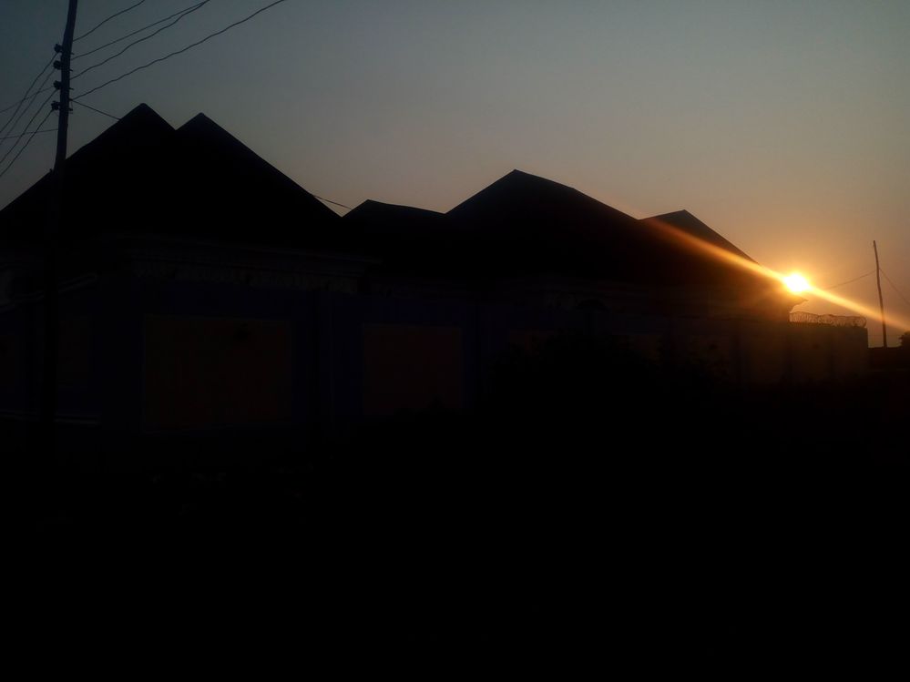Sunset over a private residence in Shika,  Zaria