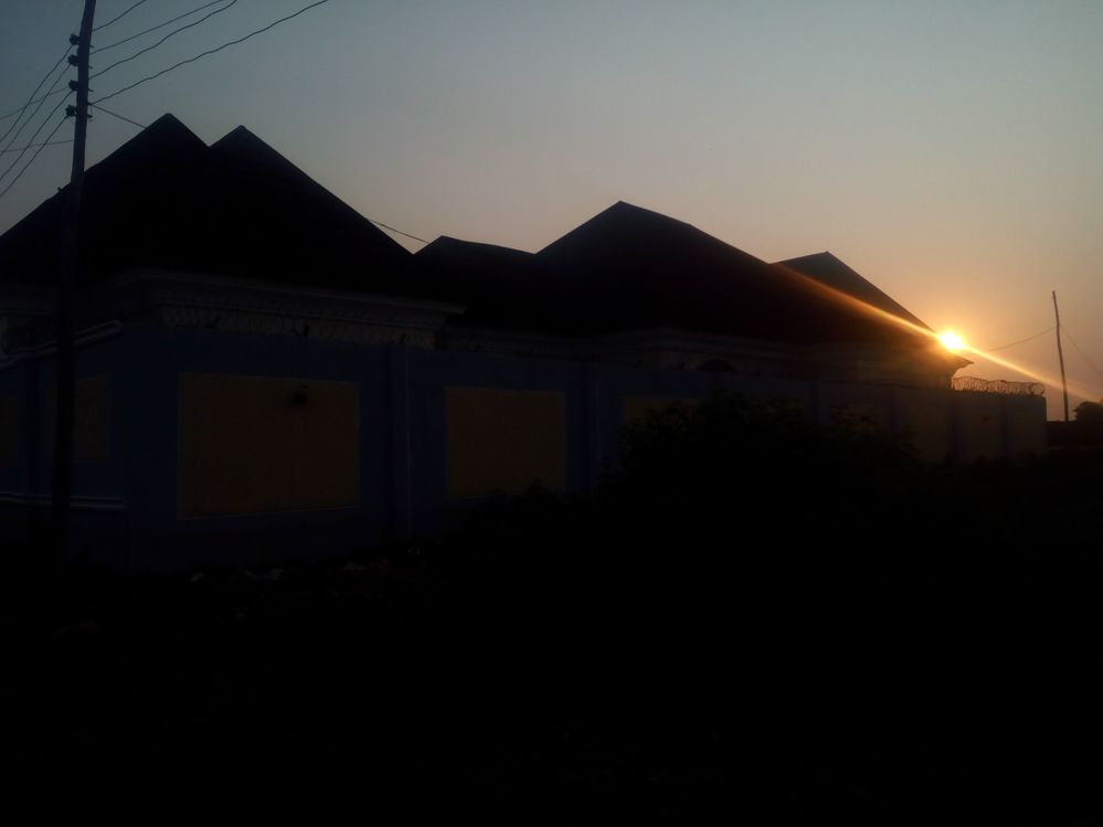 Sunset over A private residence in Shika, Zaria