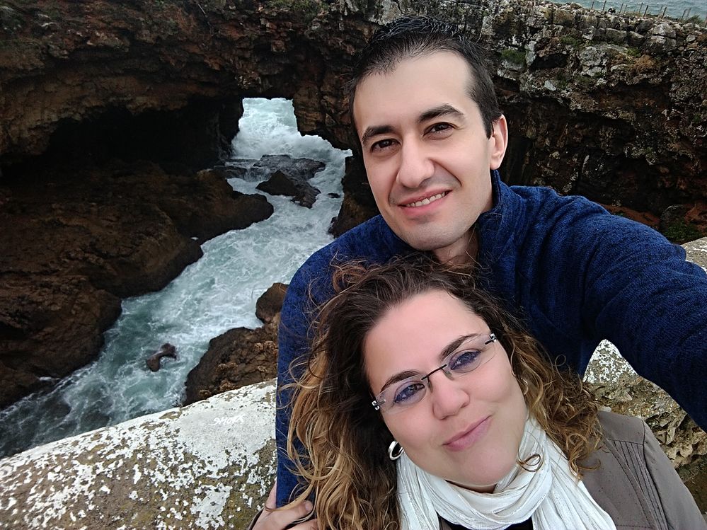 Me and my wife at Boca do Inferno (Mouth of Hell), Cascais, Portugal