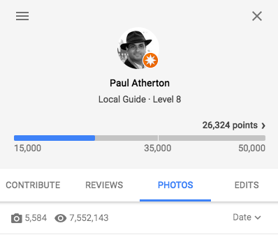Points on Paul Atherton's Google Maps lower than shown on  Google Local  Connect