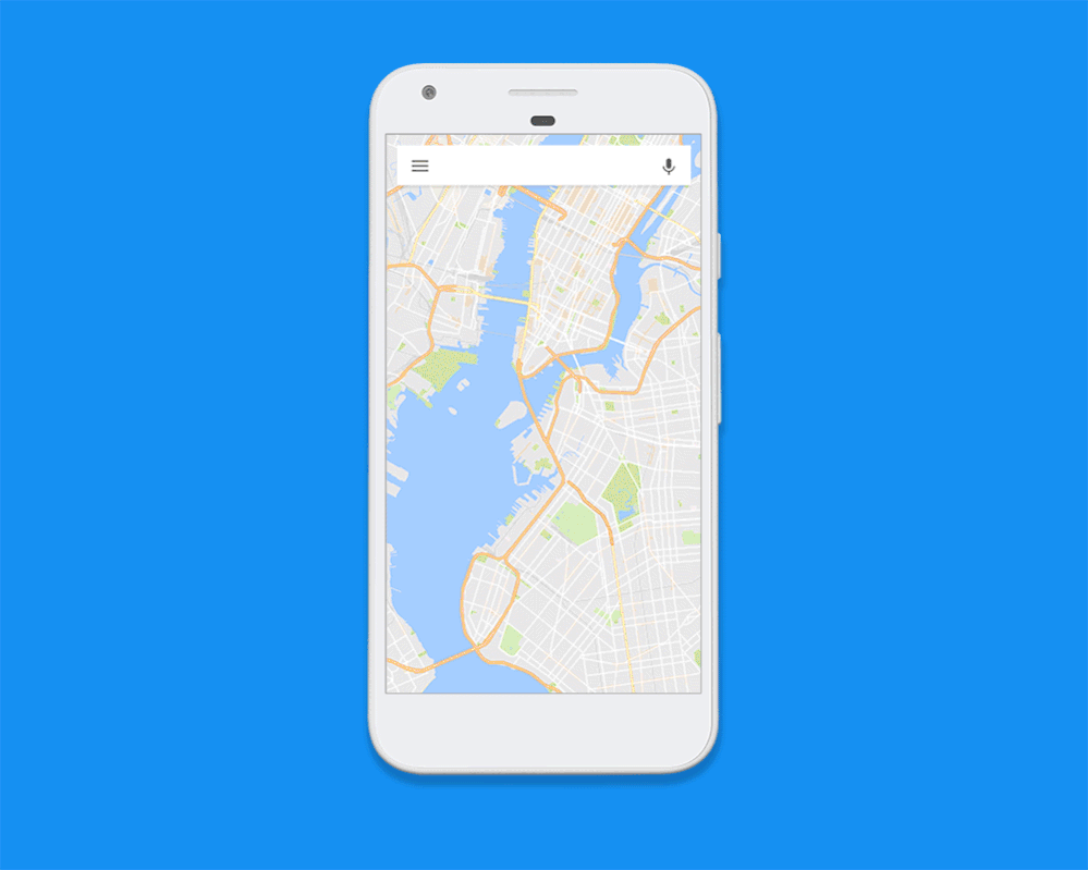 Animated image of how missions appear on Google Maps for Android.