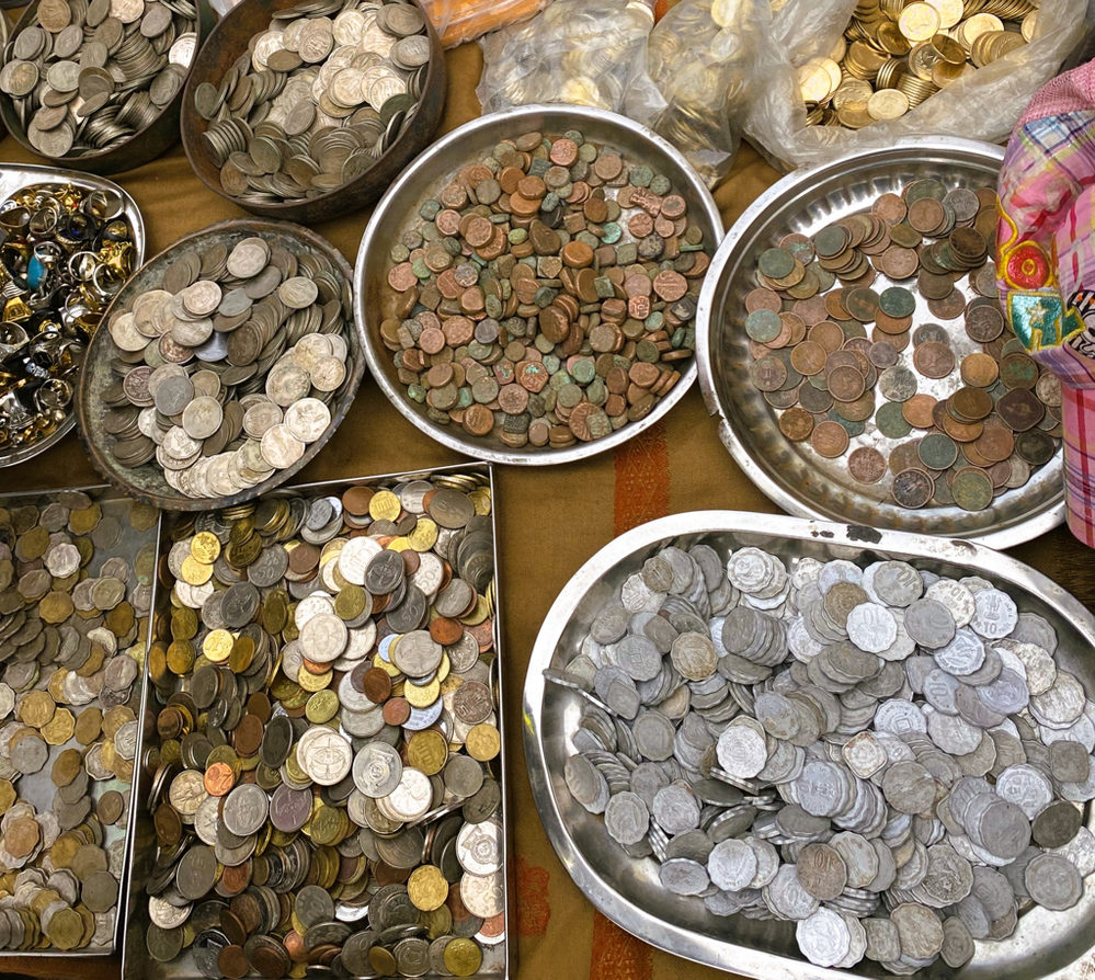 Old coins from different countries