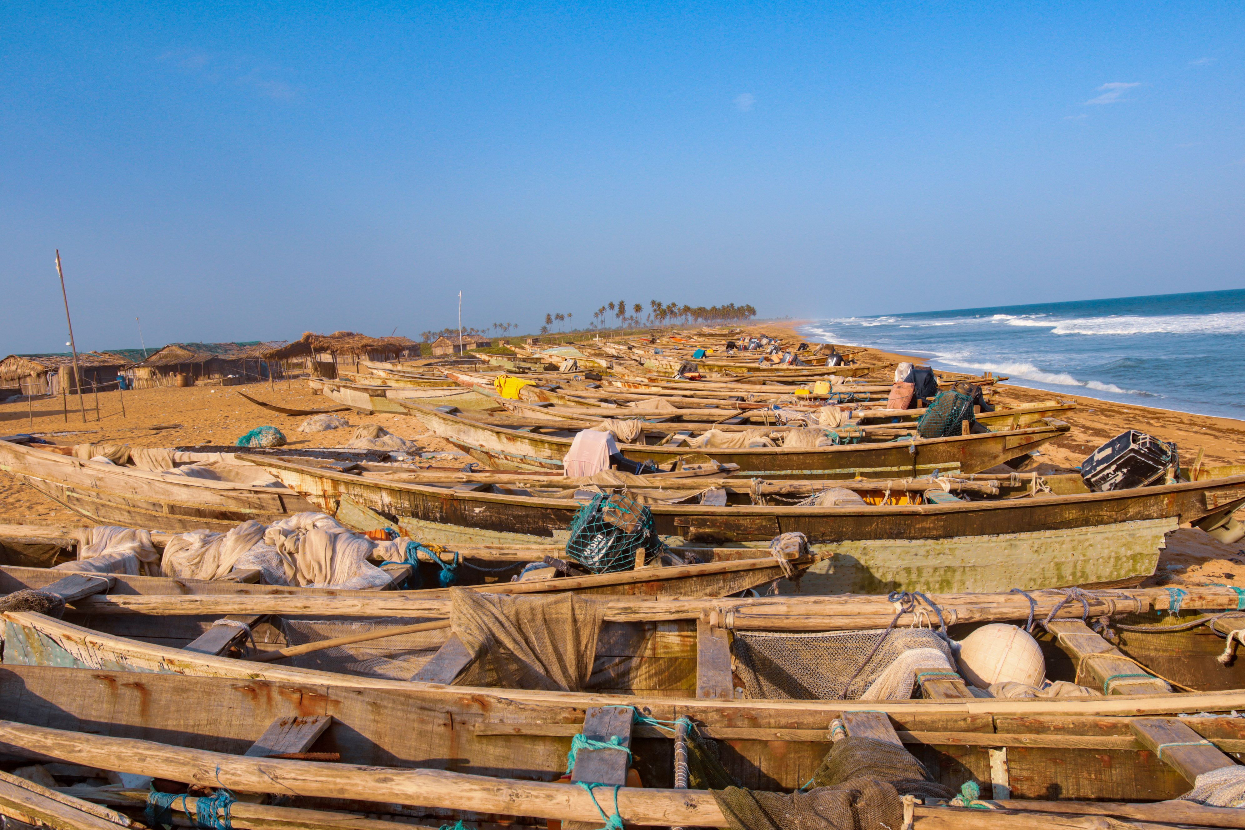 Cross Section of Boats in Fishermen Village, Badagry