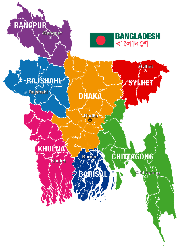 Political Map of Bangladesh