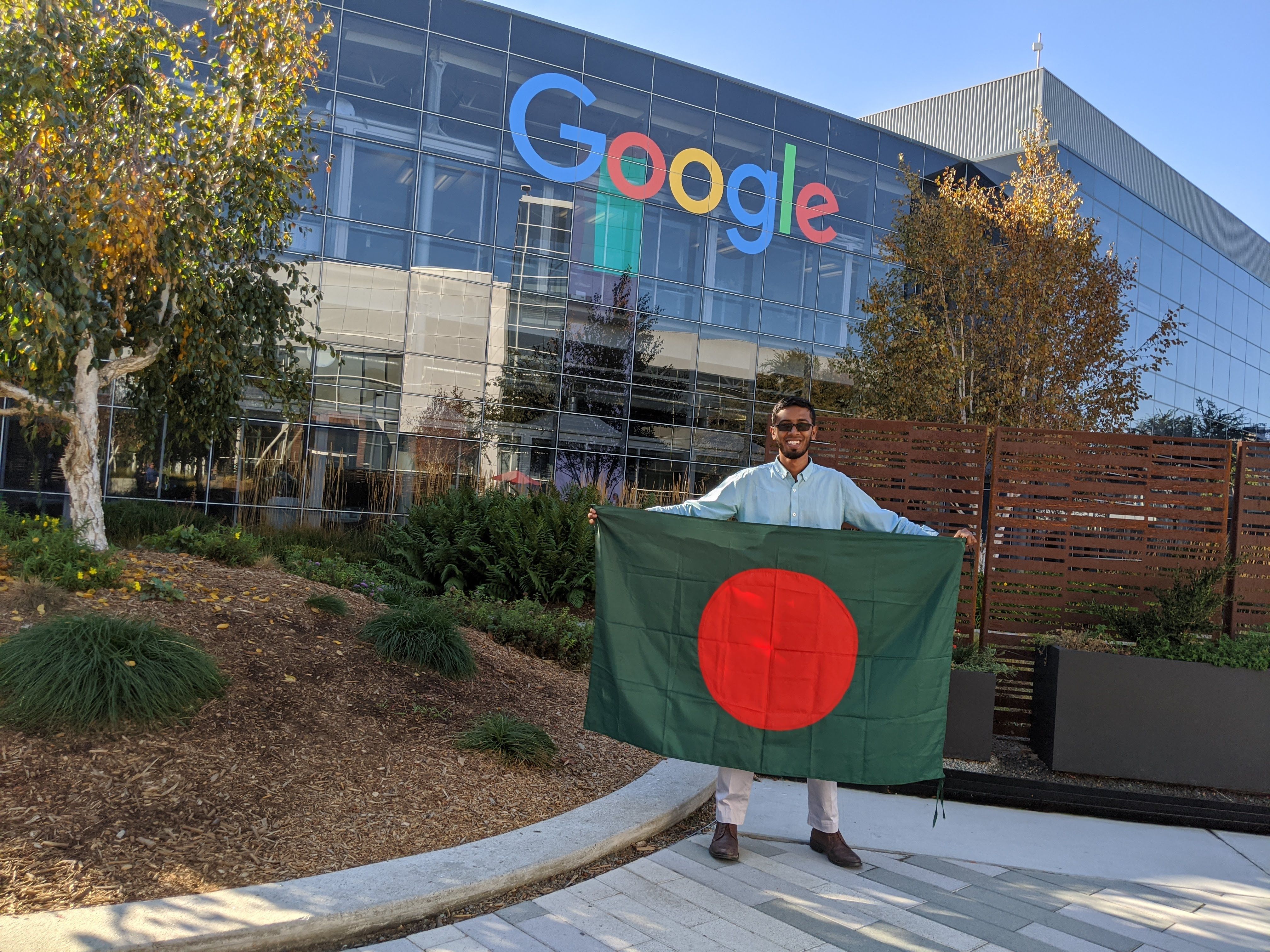 Mahabub Hasan standing in front of googleples