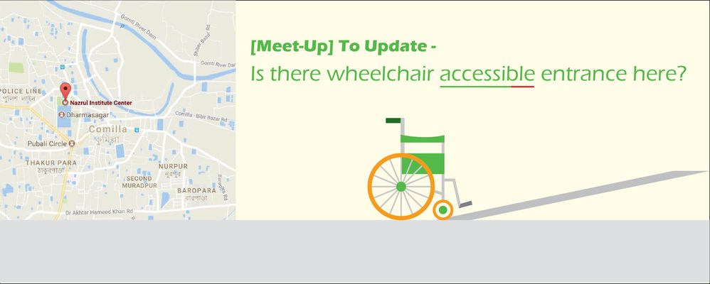 Illustrated with wheelchair and map