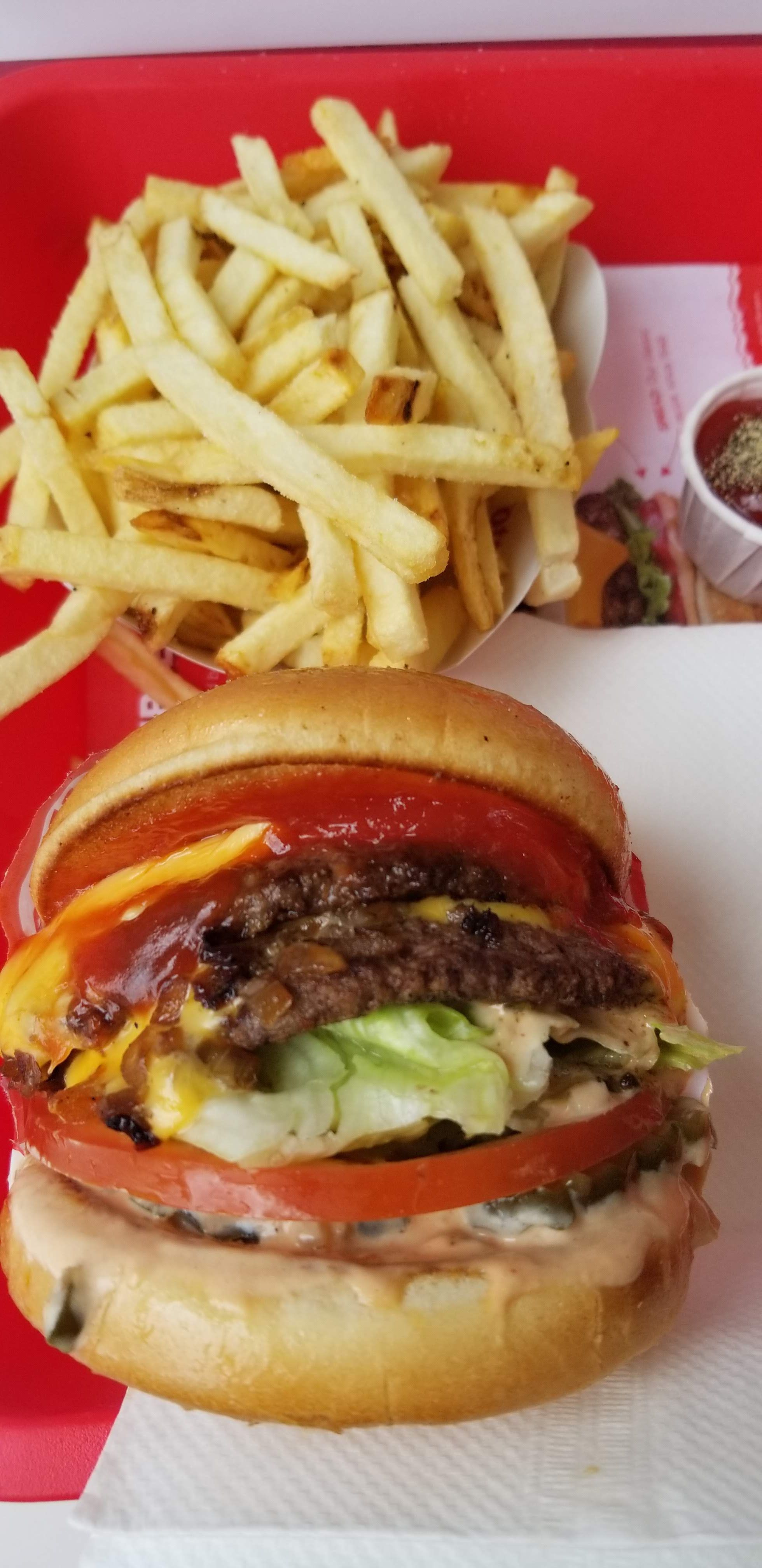 A photo of an In-N-Out burger.