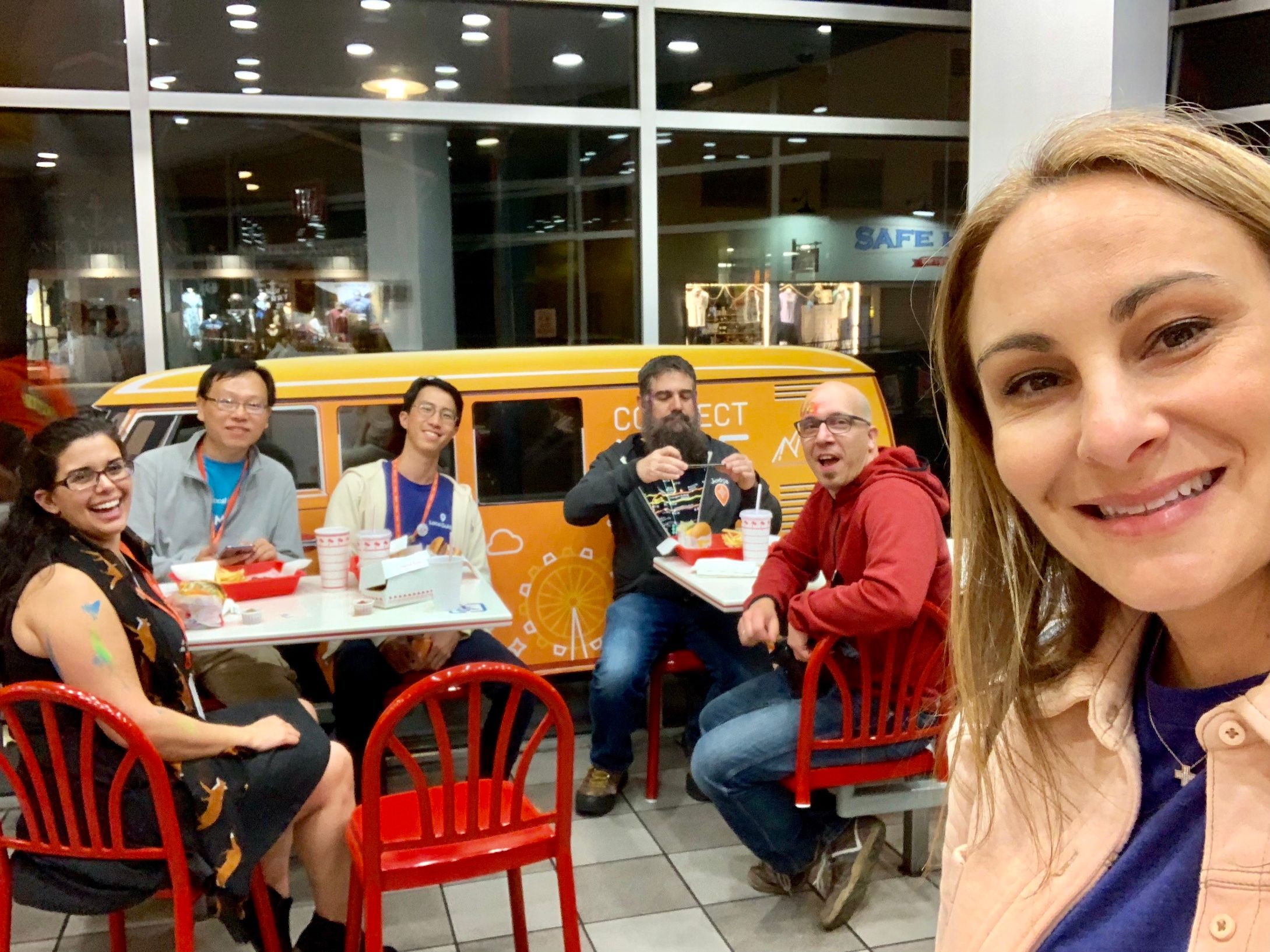 Midnight In-N-Out burgers and fries after all of Connect Live 2018 activities were over