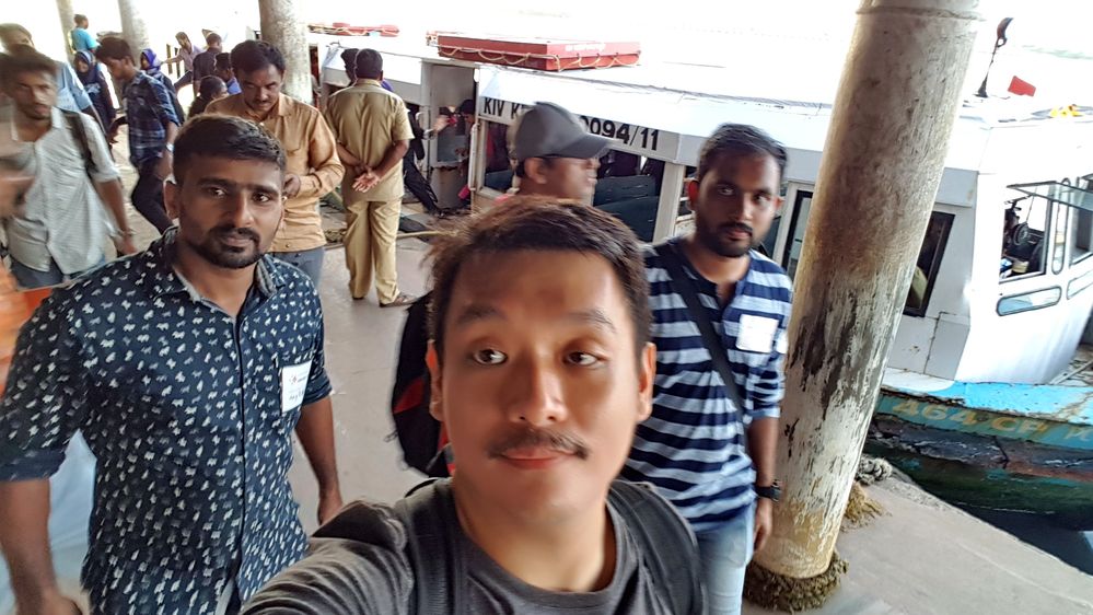We alighted at Fort Kochi jetty (https://goo.gl/maps/cNWh1W5sWL62), all members had really enjoyed the ferry ride.