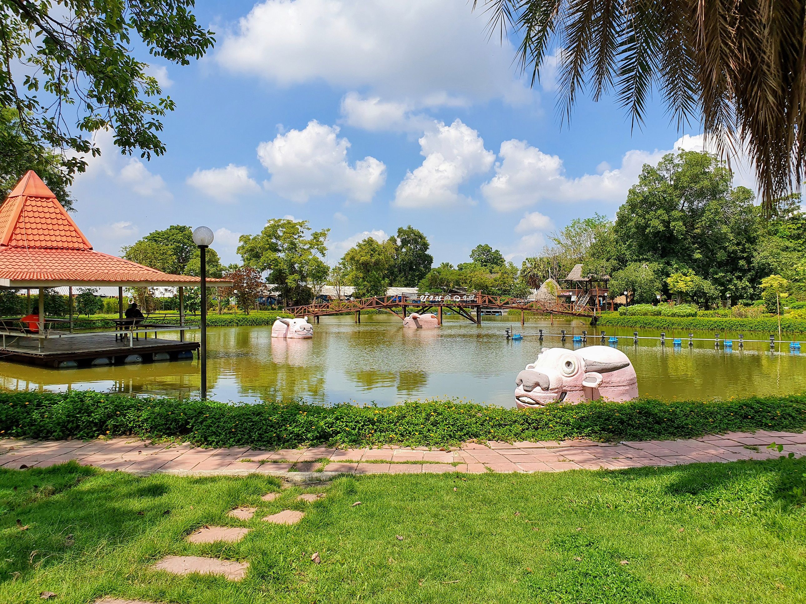 A view of pond in Buffalo Village