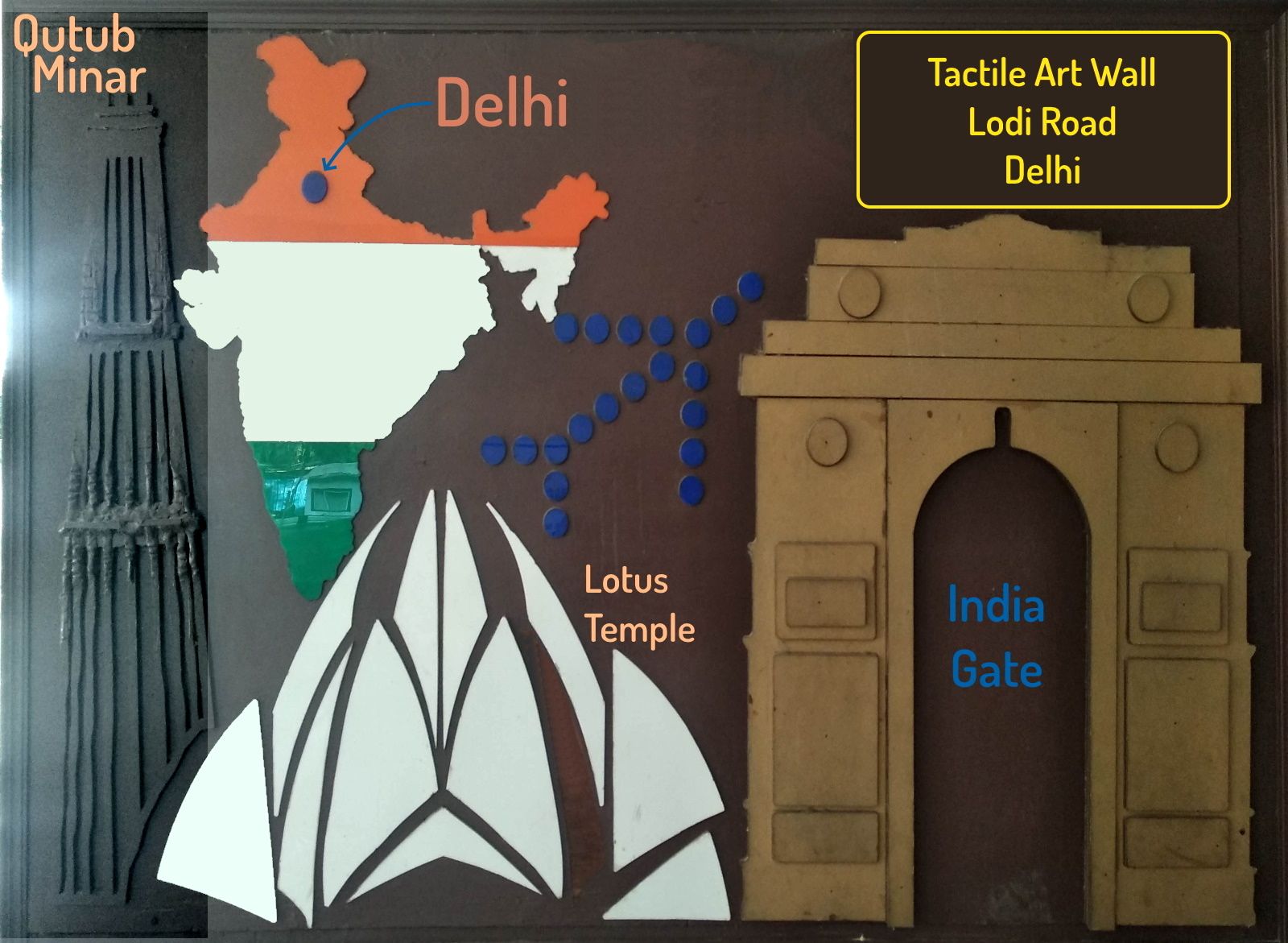 The Tactile Art Wall in Delhi
