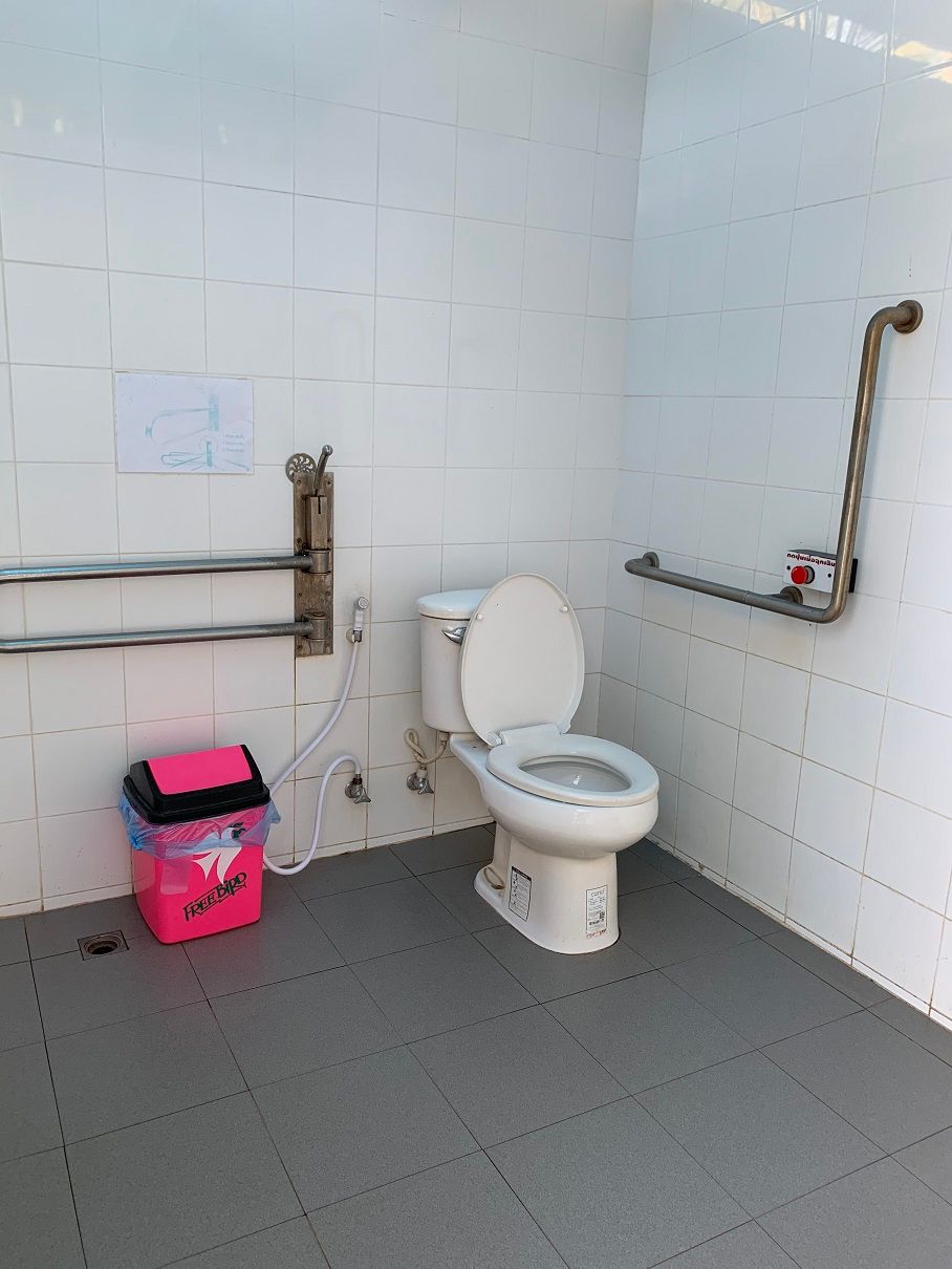 Wheelchair disabled toilet at PTTLao petrol